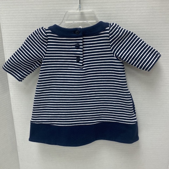 Janie and Jack Long Sleeve Striped Dress with Pockets & Sweater (2 Piece Bundle) - Picture 2 of 7